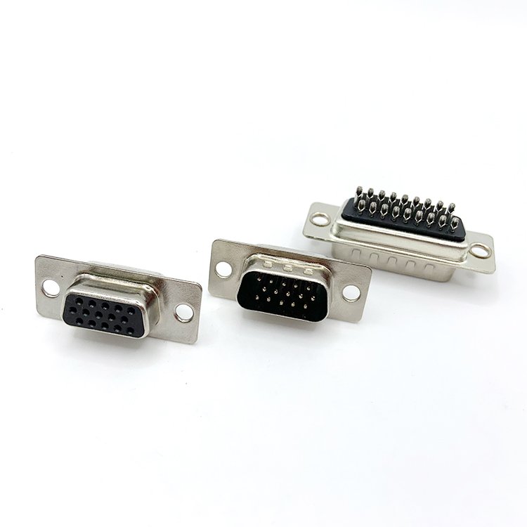 High density D-SUB 15Pin female solder for cable,HD.D-SUB 15Pin socket,HDB 15P female connector