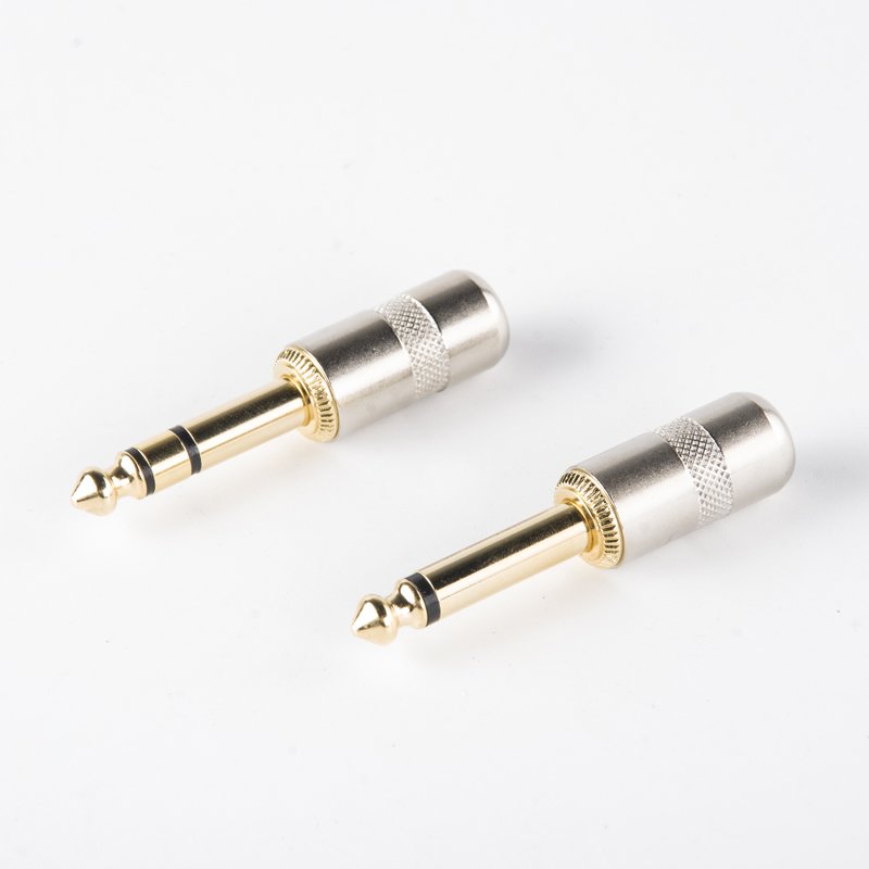 Join Audio Short body TS Mono Connector Nickel Shell with Gold Plug For 7.5mm OD