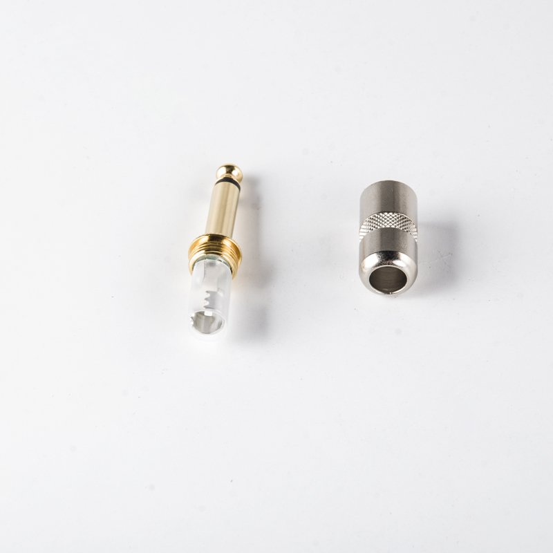Join Audio Short body TS Mono Connector Nickel Shell with Gold Plug For 7.5mm OD