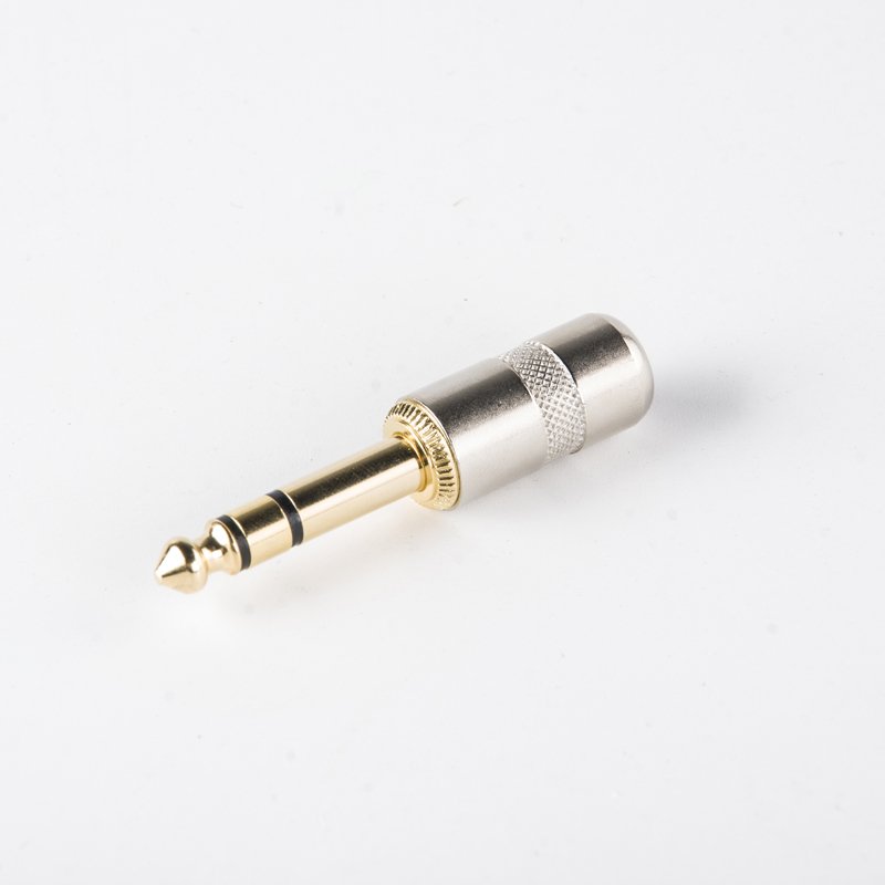 Join Audio Short body TS Mono Connector Nickel Shell with Gold Plug For 7.5mm OD