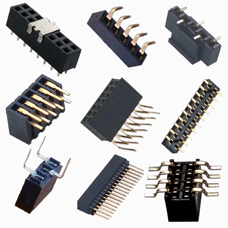 1.27 /2.00 /2.54mm Pitch Machined Round Female Header Connector dual/single Row Straight/SMT Board To Board connector