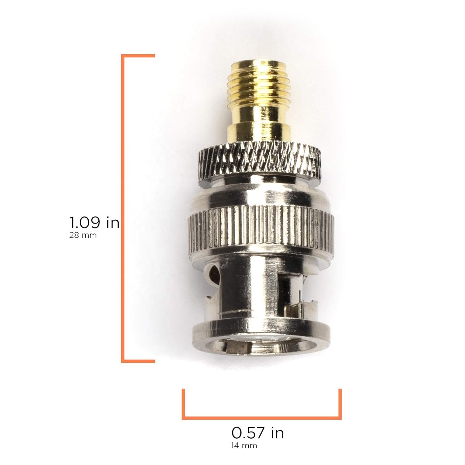BNC Male to SMA-Female Plug RF Coaxial Adapter Connector