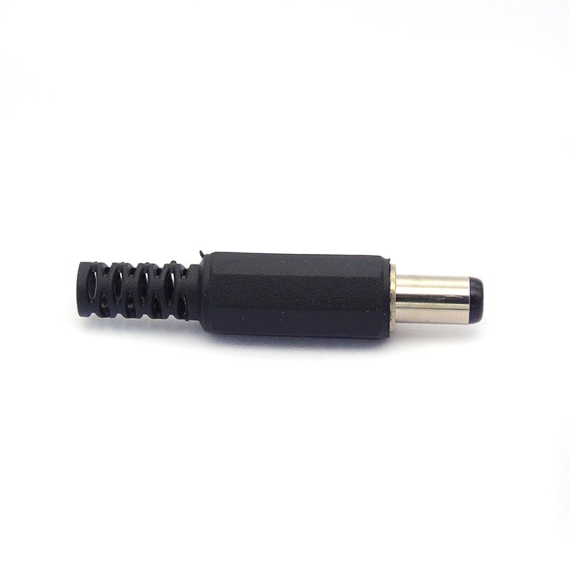 DC Power Plug 5.5x2.1mm 5.5x2.5mm Connector Male Welded Wire Plastic Housing Plug Length 9mm
