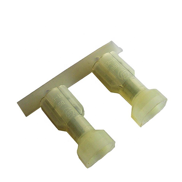 FDFN 2-110(8) Yellow red Blue Nylon Fully Insulated Double Wire Crimp Female Spade Quick Connectors Wiring Spade 16-14 AWG UL