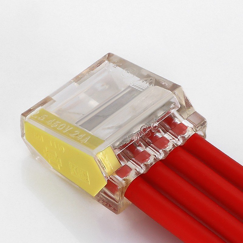 4 Pin Quick Wire Connector Hard Wire Compact Wiring Connector Push In Conductor Terminal Block