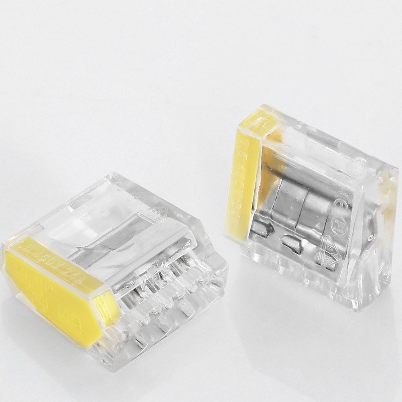 4 Pin Quick Wire Connector Hard Wire Compact Wiring Connector Push In Conductor Terminal Block