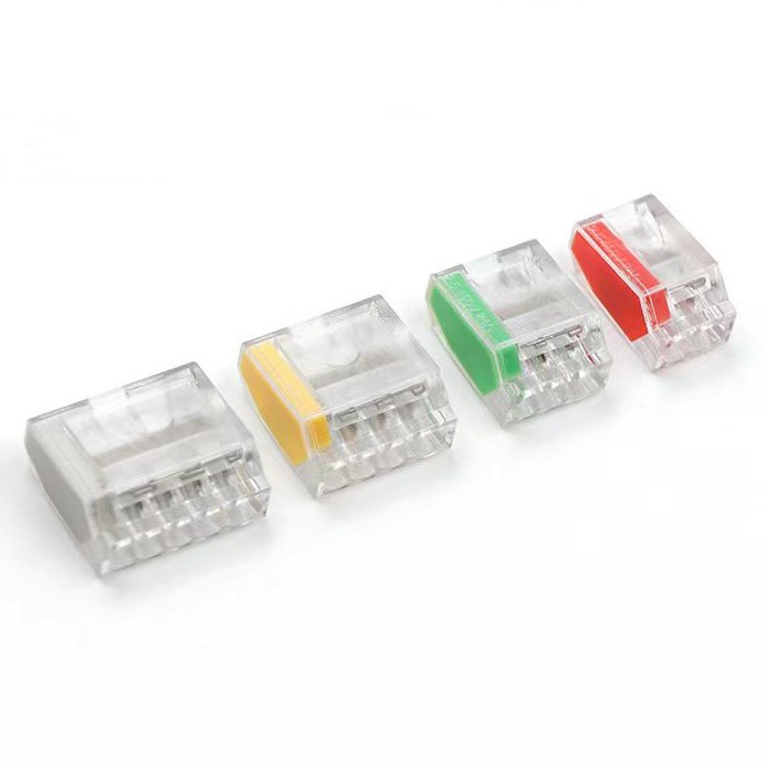 4 Pin Quick Wire Connector Hard Wire Compact Wiring Connector Push In Conductor Terminal Block