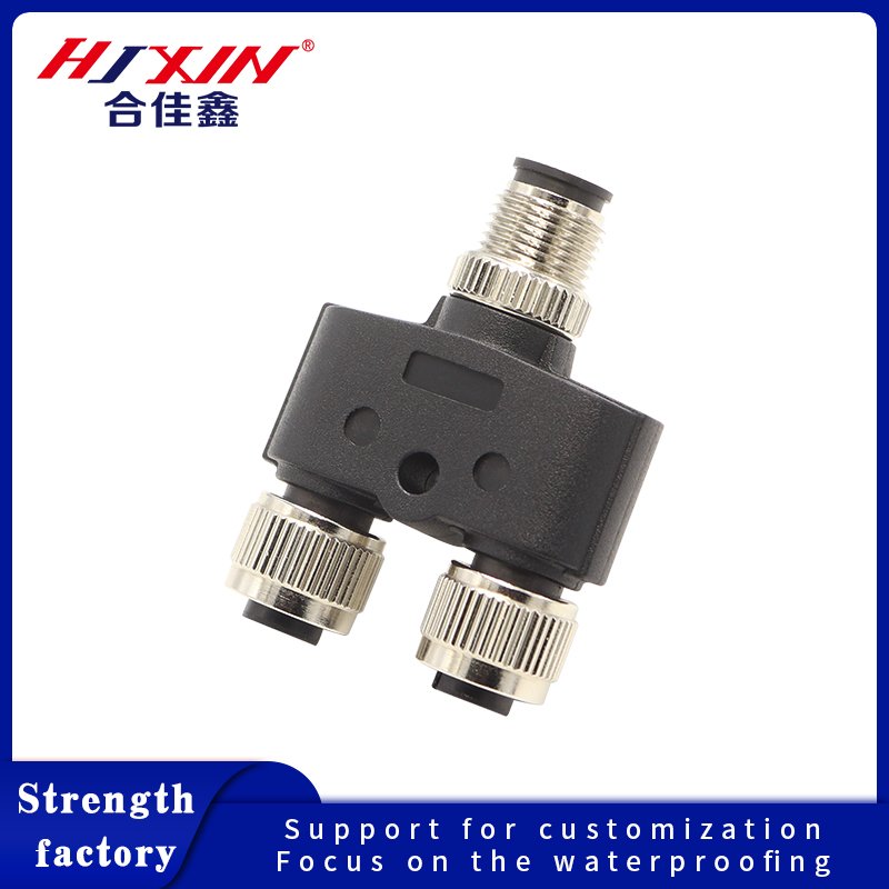 Factory direct PIN M12Y waterproof TEE male-female connector sensor connector aviation terminal plug adapter