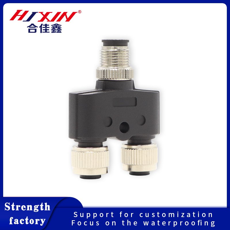 Factory direct PIN M12Y waterproof TEE male-female connector sensor connector aviation terminal plug adapter
