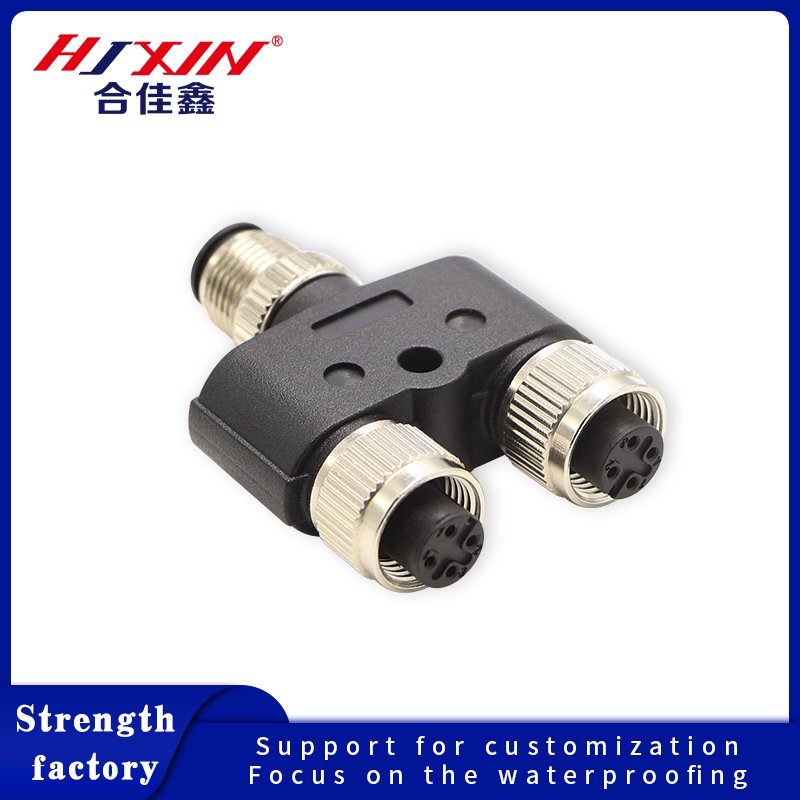 Factory direct PIN M12Y waterproof TEE male-female connector sensor connector aviation terminal plug adapter