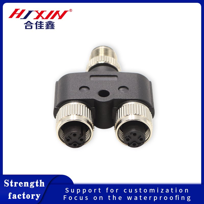 Factory direct PIN M12Y waterproof TEE male-female connector sensor connector aviation terminal plug adapter