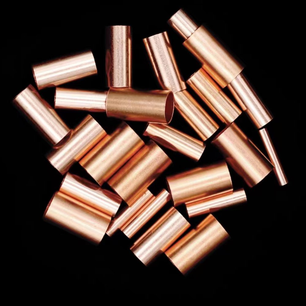 copper connection pipe wire joint small copper pipe Intermediate Joint direct connection pressure pipe cold pressing