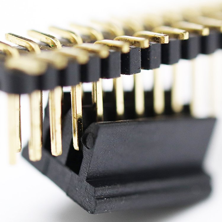 Double rows pin header 1.0mm pitch height 1.0 1.5mm smt positions 02-50pin male dual row pin header connector