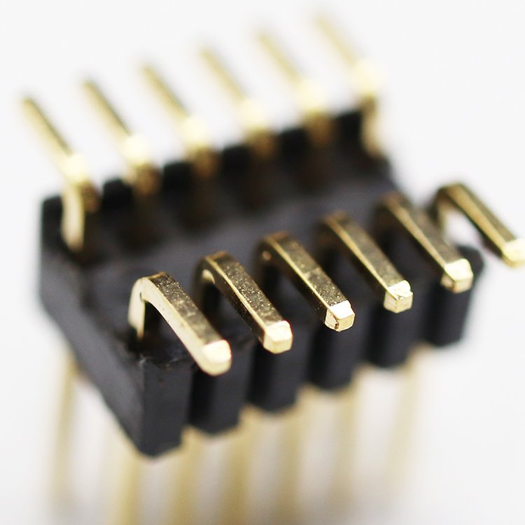 Double rows pin header 1.0mm pitch height 1.0 1.5mm smt positions 02-50pin male dual row pin header connector