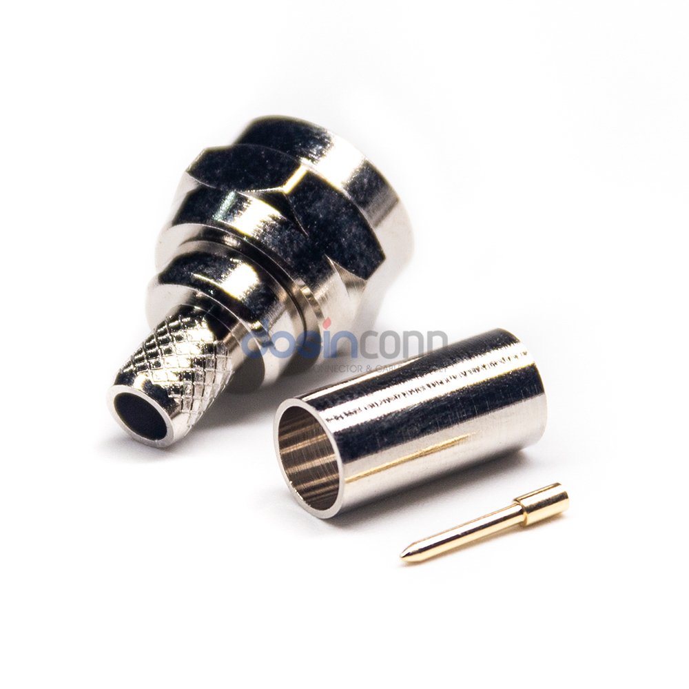 F Connector Male Type Crimp RG58 RG6 RG59 RG-6/U RG-59/U for Terrestrial, Satellite and Cable TV