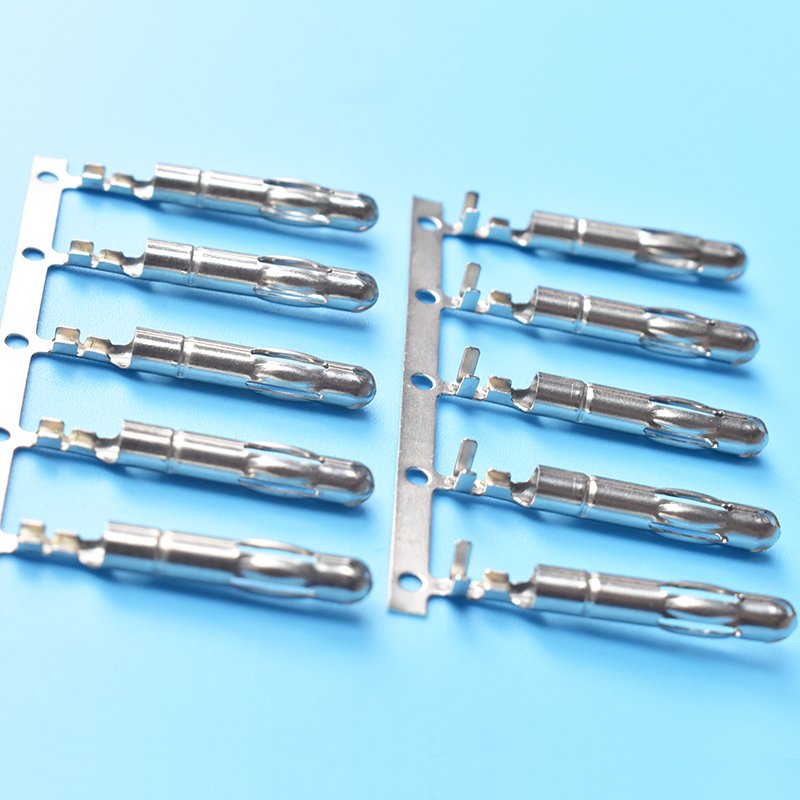 QWT high quality custom solderless medical electrico pin terminales 3mm lamps and lanterns banana connector terminals