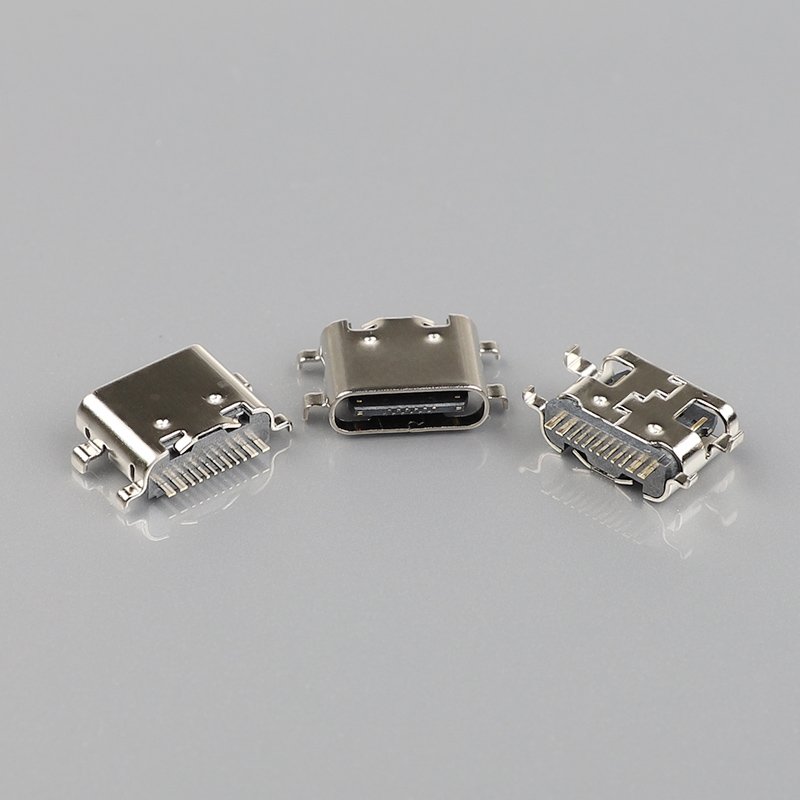 ROHS 16pin 0.8mm Type-C sinking SMT micro USB female connector Jake LY-TYPE-C-A01
