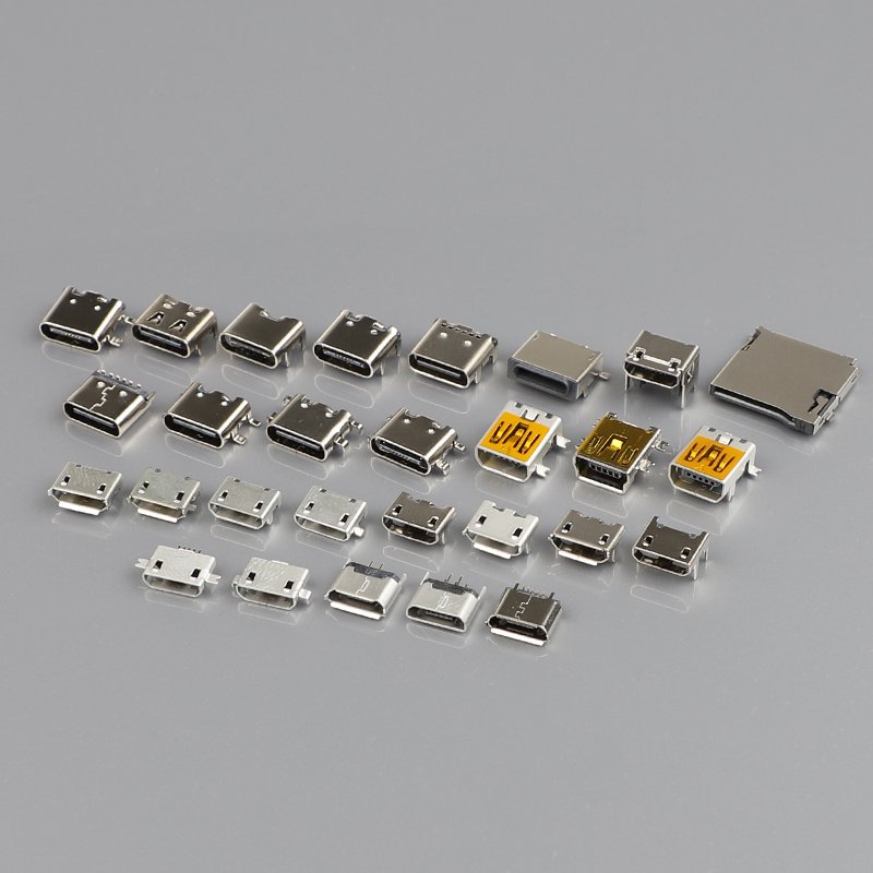 ROHS 16pin 0.8mm Type-C sinking SMT micro USB female connector Jake LY-TYPE-C-A01