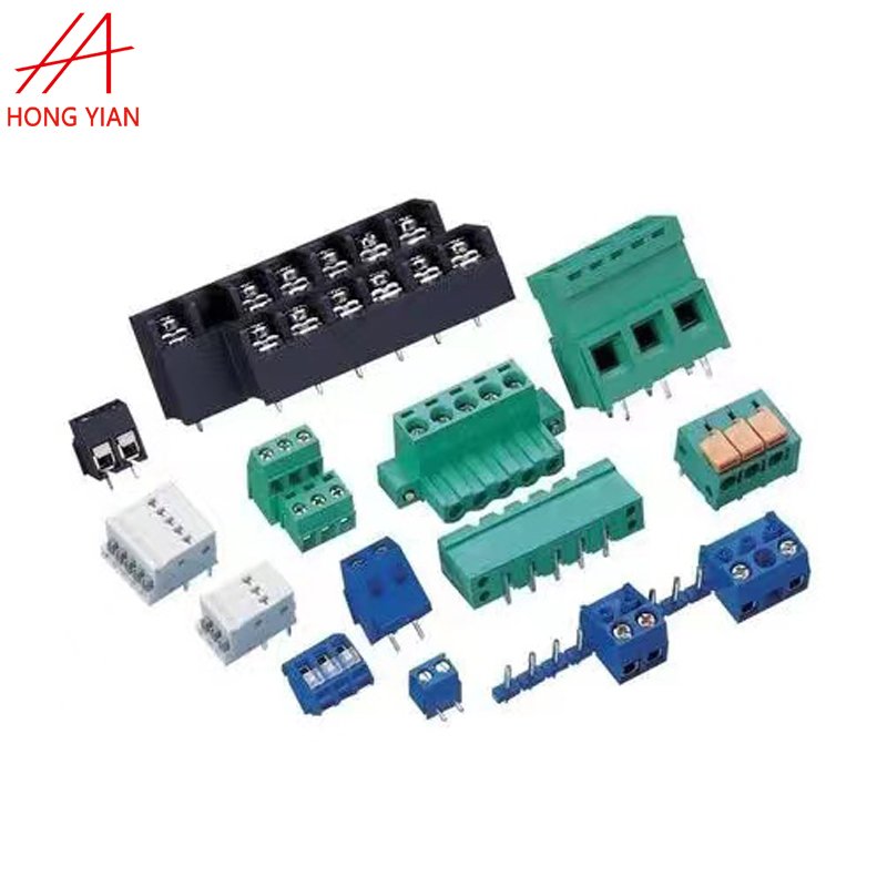 3.81mm Pitch Screw Terminal Connector 2 Pin 3 Pin Straight Leg KF381 Copper Green PCB Terminal Blocks