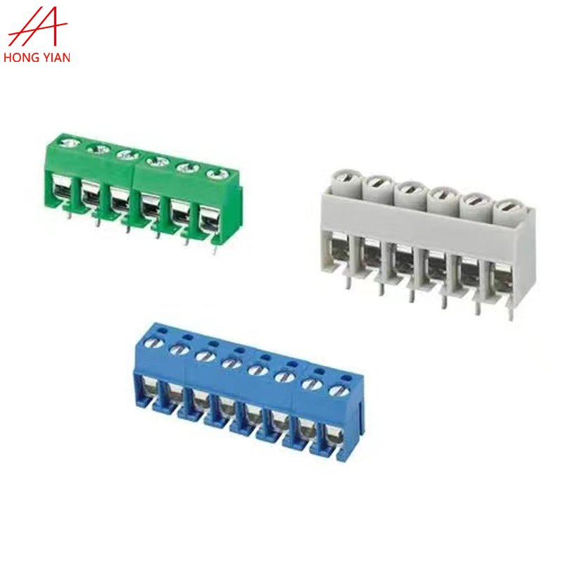 3.81mm Pitch Screw Terminal Connector 2 Pin 3 Pin Straight Leg KF381 Copper Green PCB Terminal Blocks