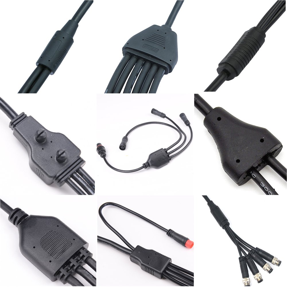 Y10 type large 3 4 5 6 way ip67 wire 1 in 4 out Led Strip Light Cable waterproof Connector wire splitter y connector