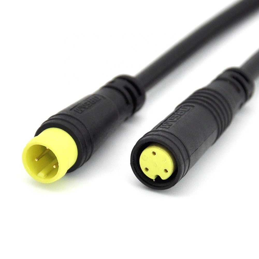 2Pin/3Pin/4Pin/5Pin/6Pin Waterproof Connector Female to Male DIY Ebike Extension Cable