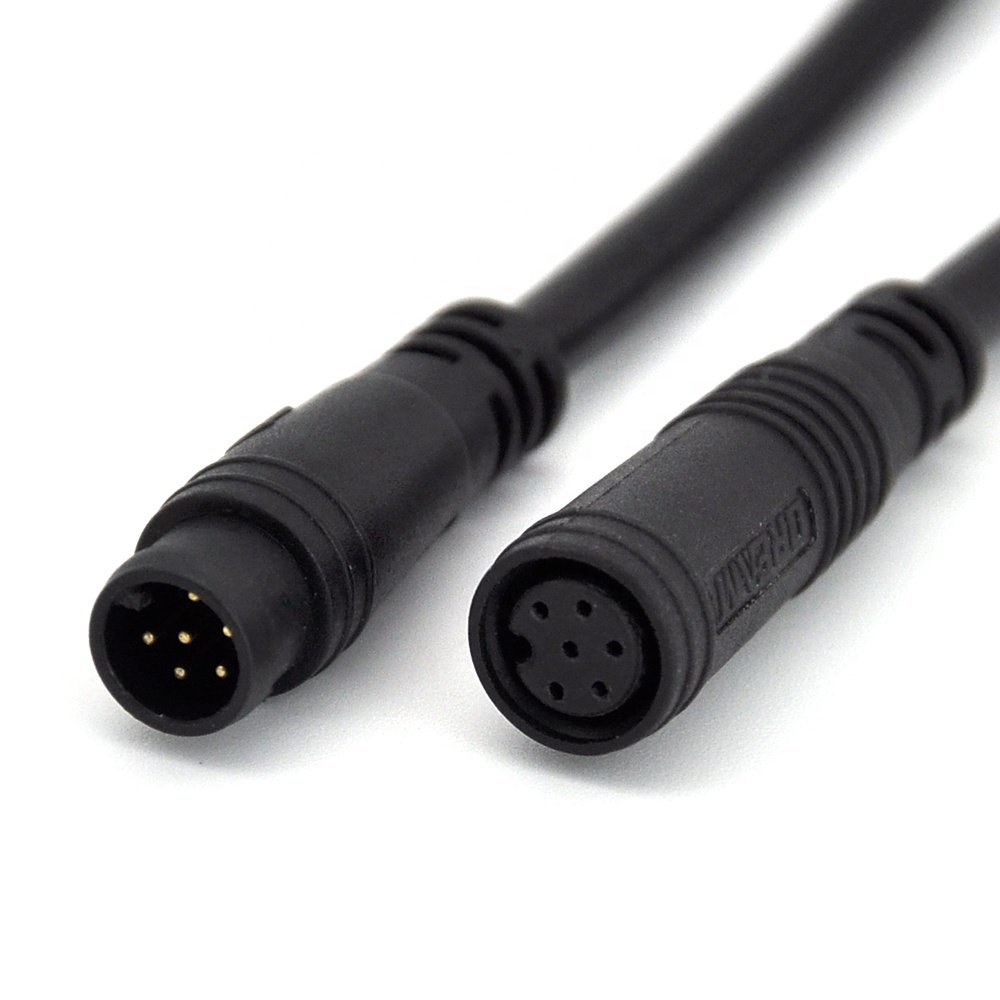2Pin/3Pin/4Pin/5Pin/6Pin Waterproof Connector Female to Male DIY Ebike Extension Cable