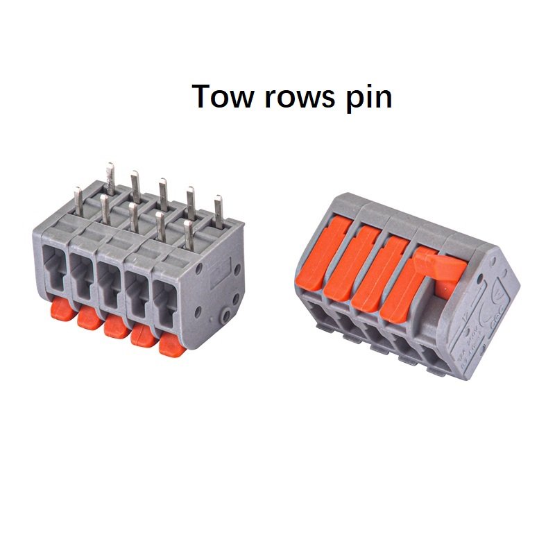 PCB Wire Terminal Block Lever Wire Connectors push splice 3/5/8 Way Quick Connect Pitch 5.0mm PCB ire terminal block connector
