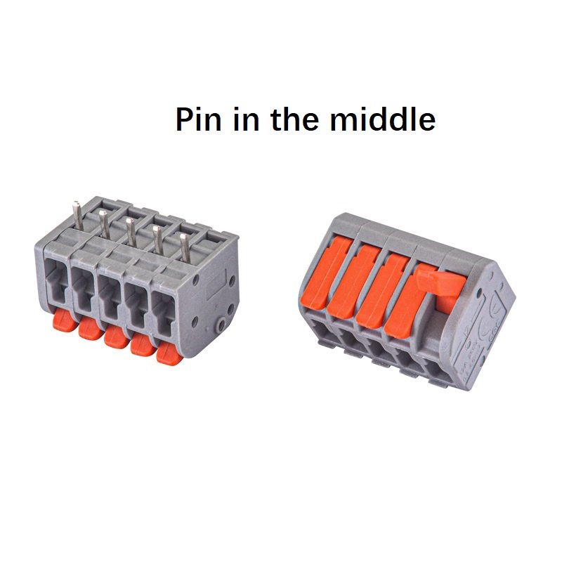 PCB Wire Terminal Block Lever Wire Connectors push splice 3/5/8 Way Quick Connect Pitch 5.0mm PCB ire terminal block connector