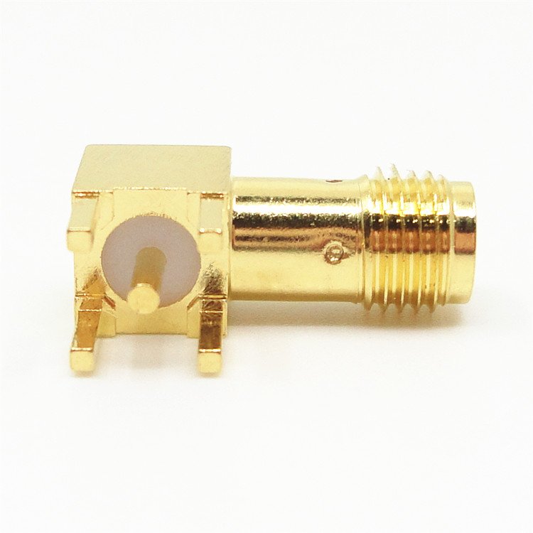 High Performance SMA Female Right Angle Jack for PCB Mount RF connector