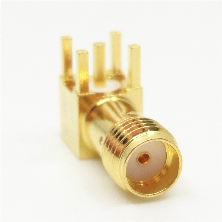 High Performance SMA Female Right Angle Jack for PCB Mount RF connector