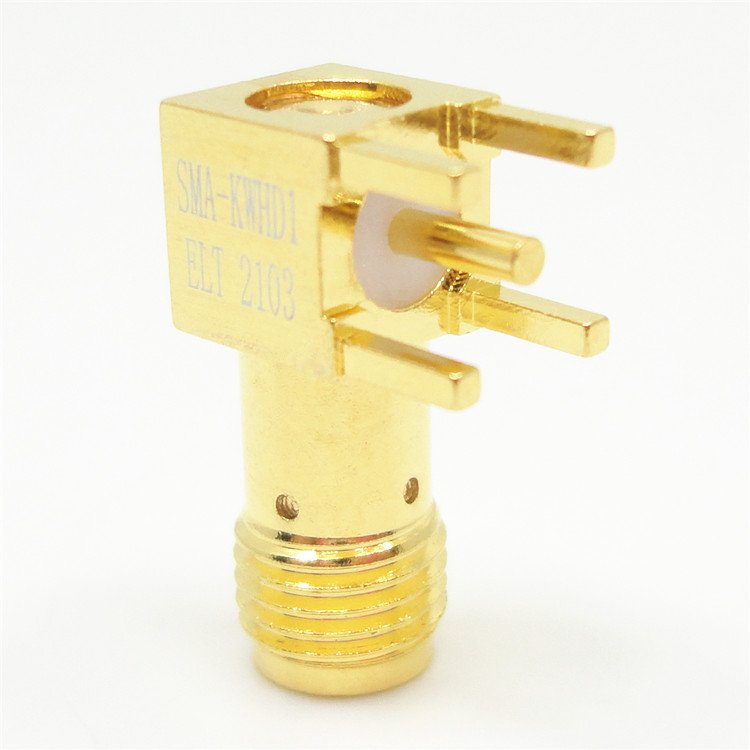 High Performance SMA Female Right Angle Jack for PCB Mount RF connector