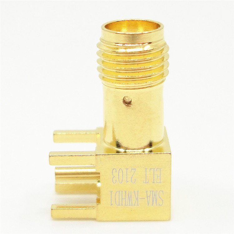 High Performance SMA Female Right Angle Jack for PCB Mount RF connector