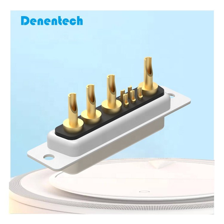 Denentech d-sub connector waterproof Contact 9W4 Female solder type high current d-sub connector