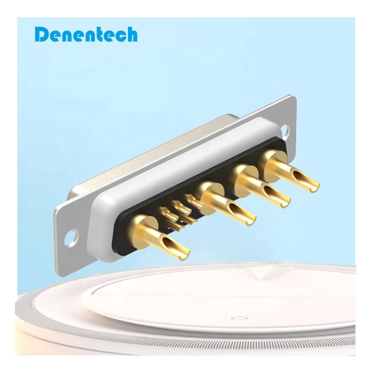 Denentech d-sub connector waterproof Contact 9W4 Female solder type high current d-sub connector