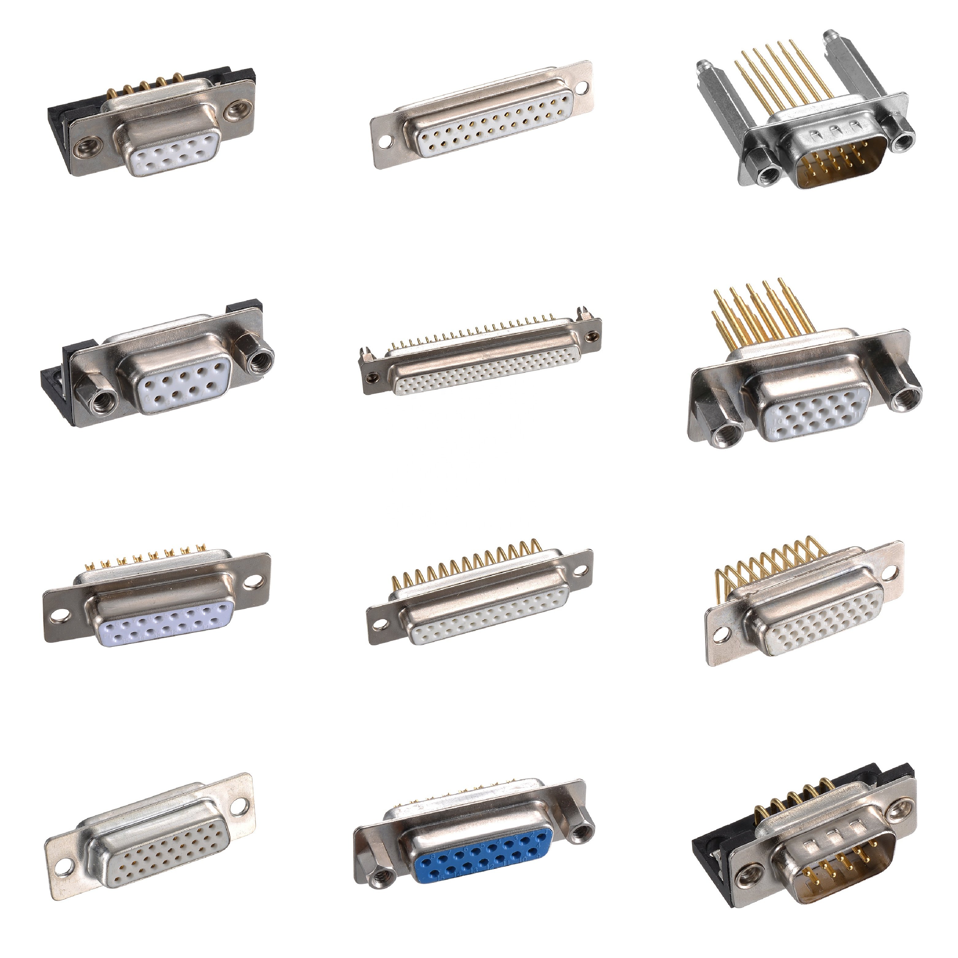 Denentech d-sub connector waterproof Contact 9W4 Female solder type high current d-sub connector