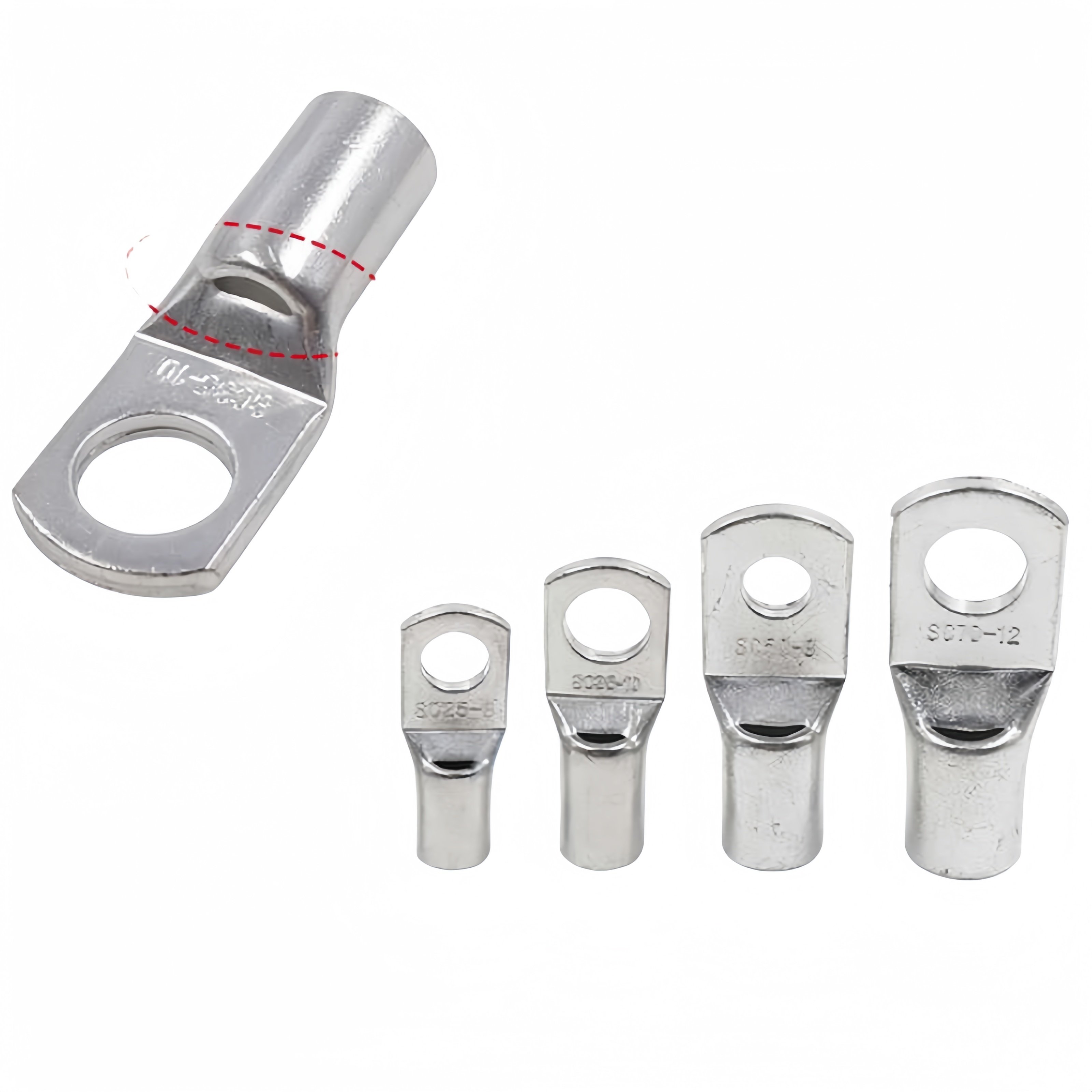 Copper Lug Ring Terminal Connector with Easy Installation Cord End Lug and Bolt Hole Splice Type Quick Install Terminals