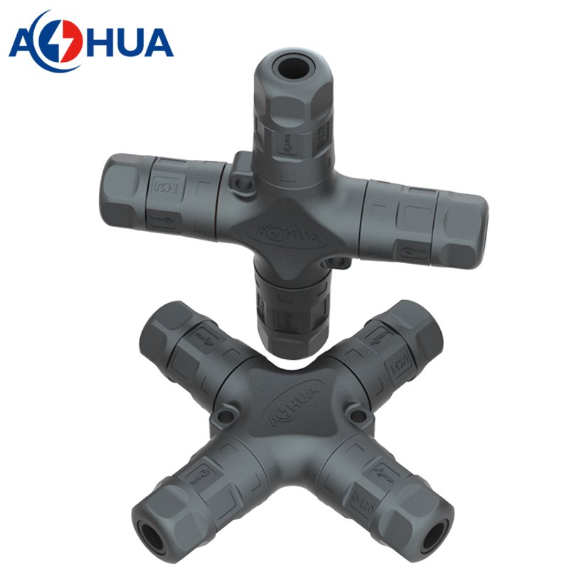 M20 4 Way X Type 2 Pin 25A 1.5 2.5 Mm Power Wire Connection Waterproof Connector Push Wire