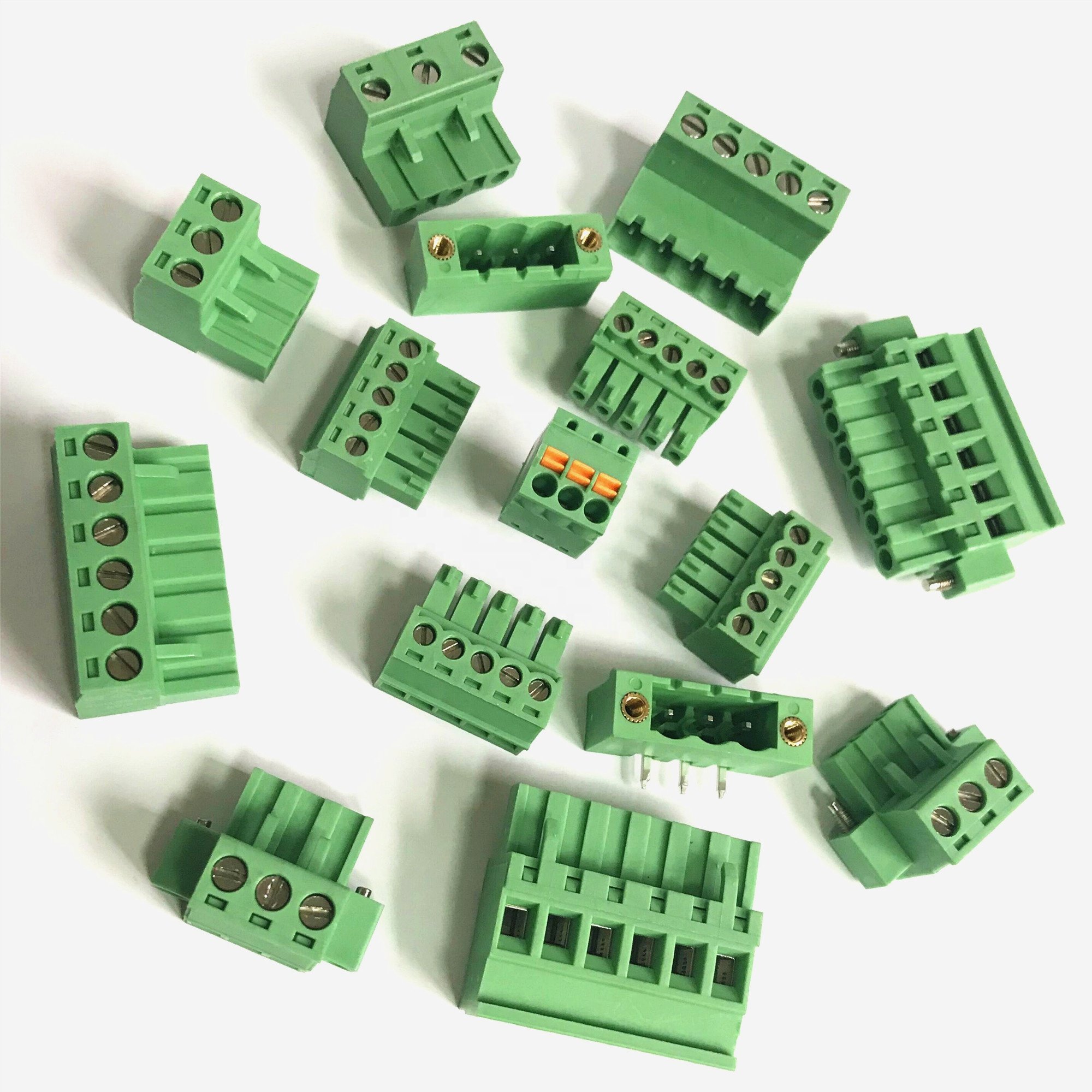 Electric Black Connector Terminal 3.81mm Screw Terminal Block WJ15EDGGB-3.81 PHOENIX type DEGSON Contact