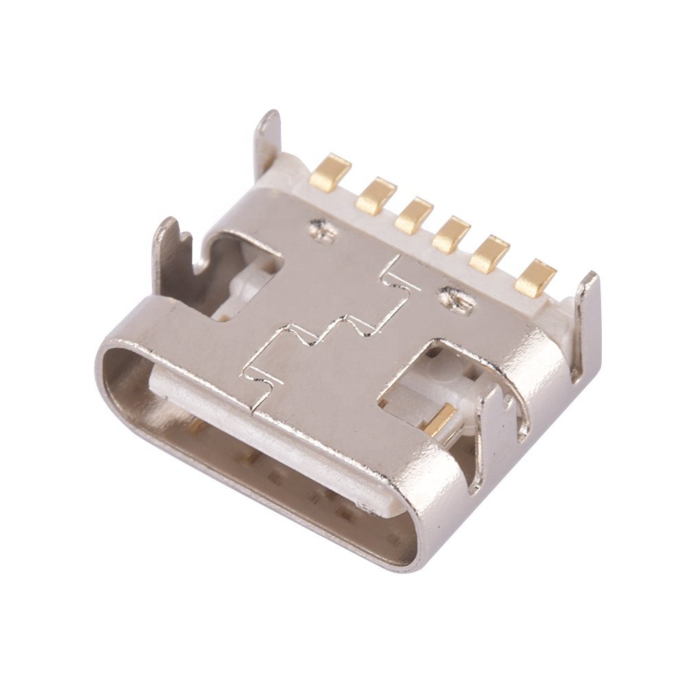 USB C Connector 6Pin Female Multicolor Type C Connector