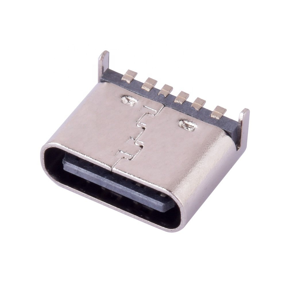 USB C Connector 6Pin Female Multicolor Type C Connector
