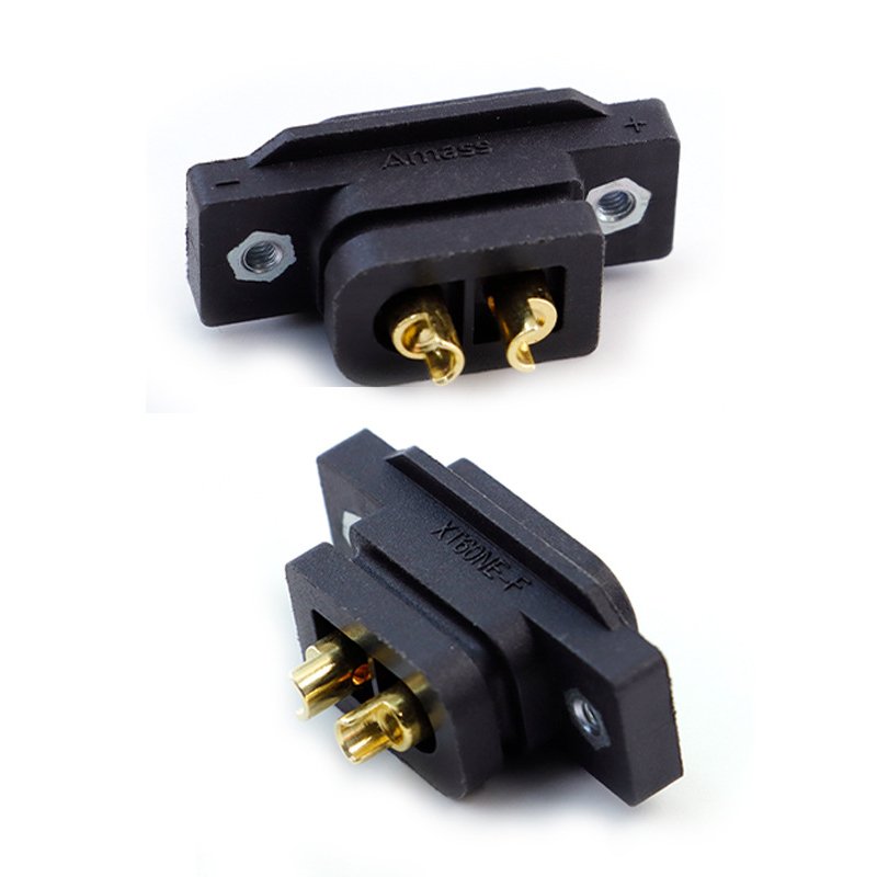 Amass XT60H-M XT60NE-F Panel Mount Plug Adapter | RC XT60 XT60NE Battery Power Connector With Free Screw