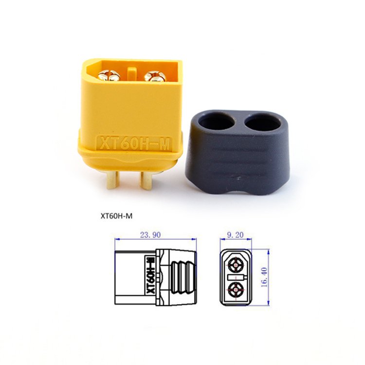 Amass XT60H-M XT60NE-F Panel Mount Plug Adapter | RC XT60 XT60NE Battery Power Connector With Free Screw