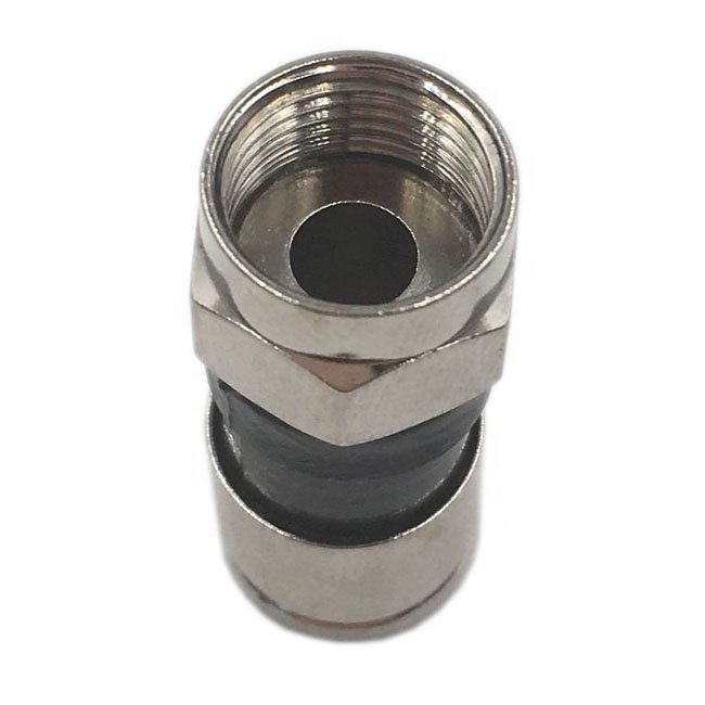 factory hot sale RG59 RG6 brass copper RF coaxial compression f type connector rg6
