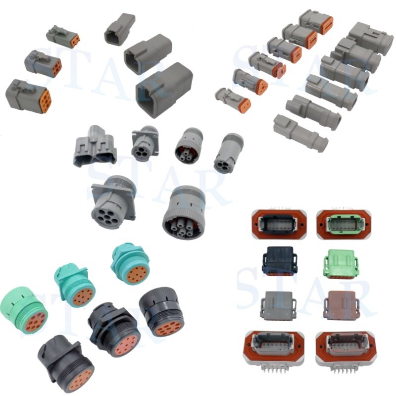 DT Connector Black grey 2P 3P 4P 6P 8P 12P automotive Waterproof Electrical Connector for car motor