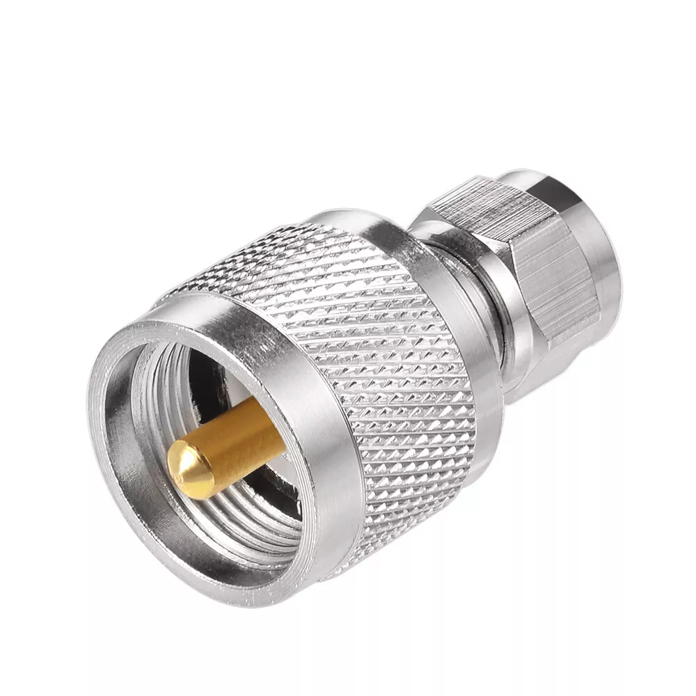 F to PL-259 UHF Male RF Coaxial Adapter Connector for Amateur Radio TV Antenna Wireless LAN Devices