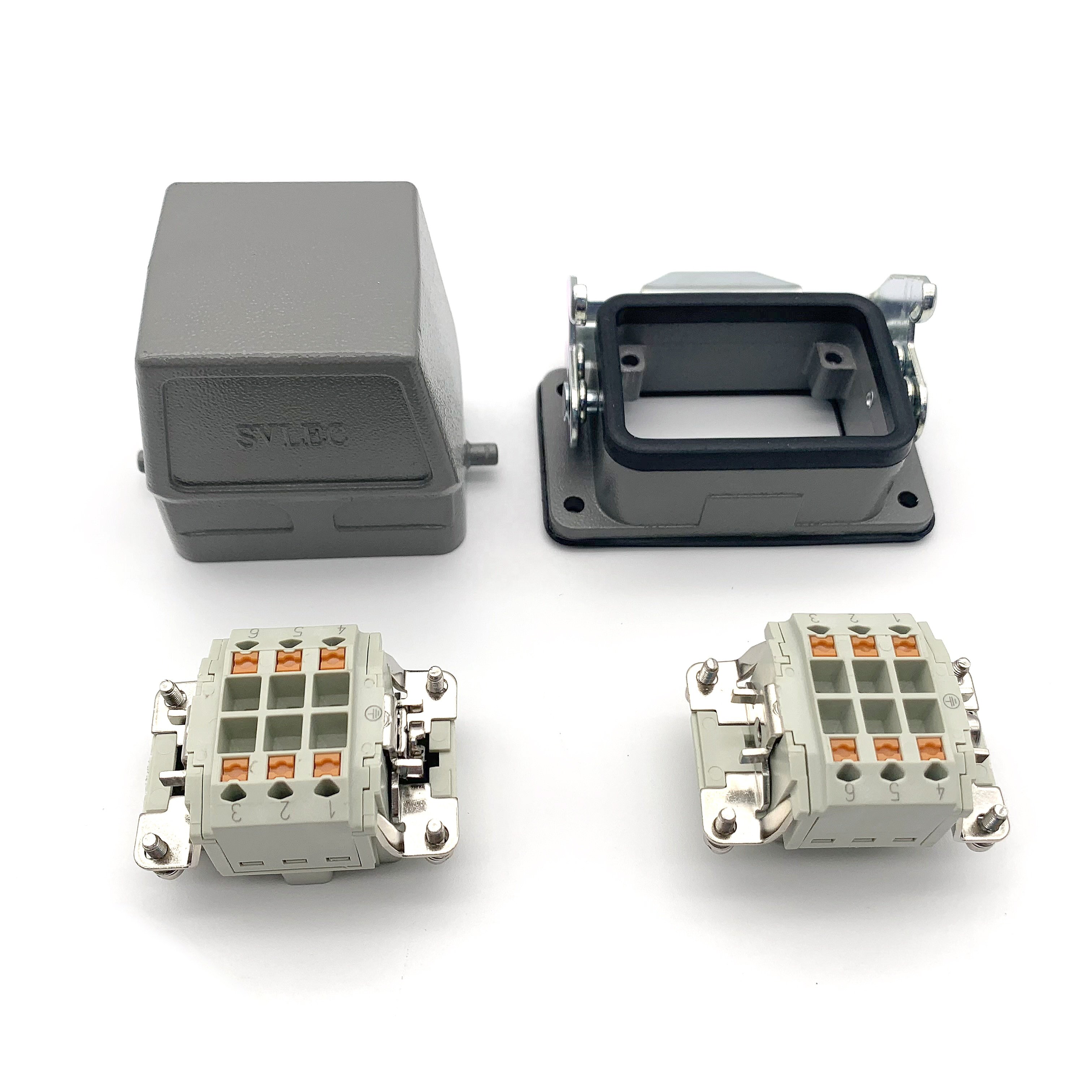 SVLEC High Voltage 690V 35A 6 Pin HSB-006 Heavy Duty Industrial Plug Connectors for Power Supply