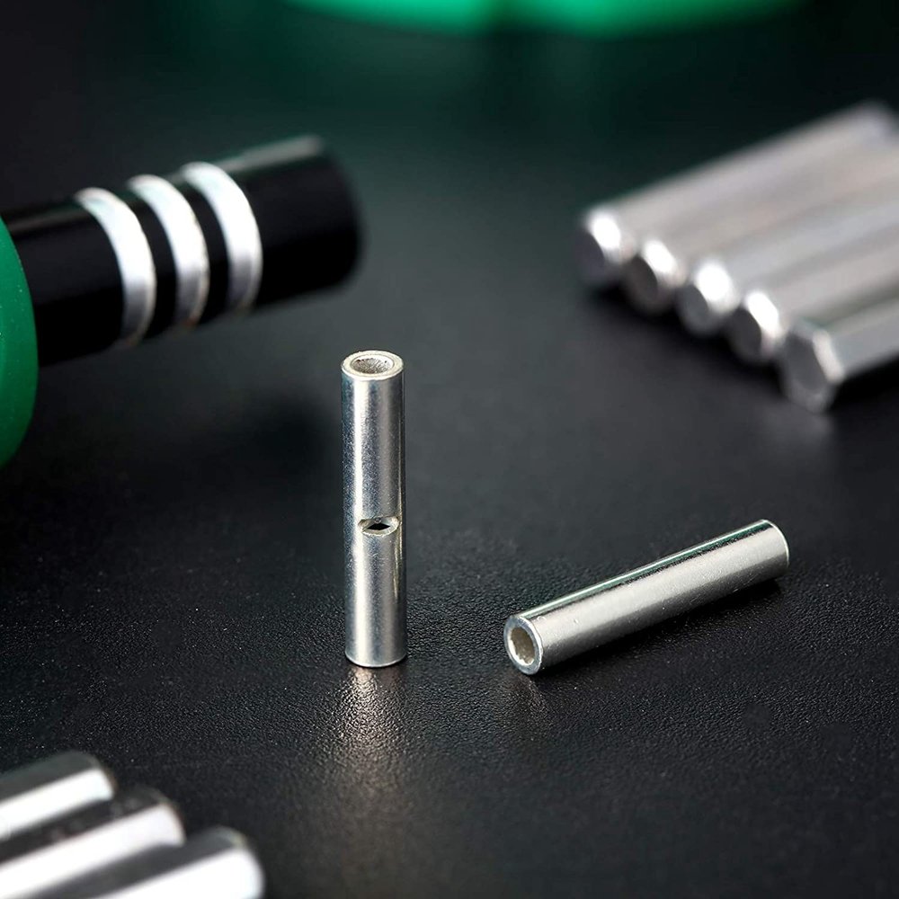 China Manufacturer Wire Ferrules Copper Crimp Connector Non Insulated Electrical Tinned Butt Splice Terminal