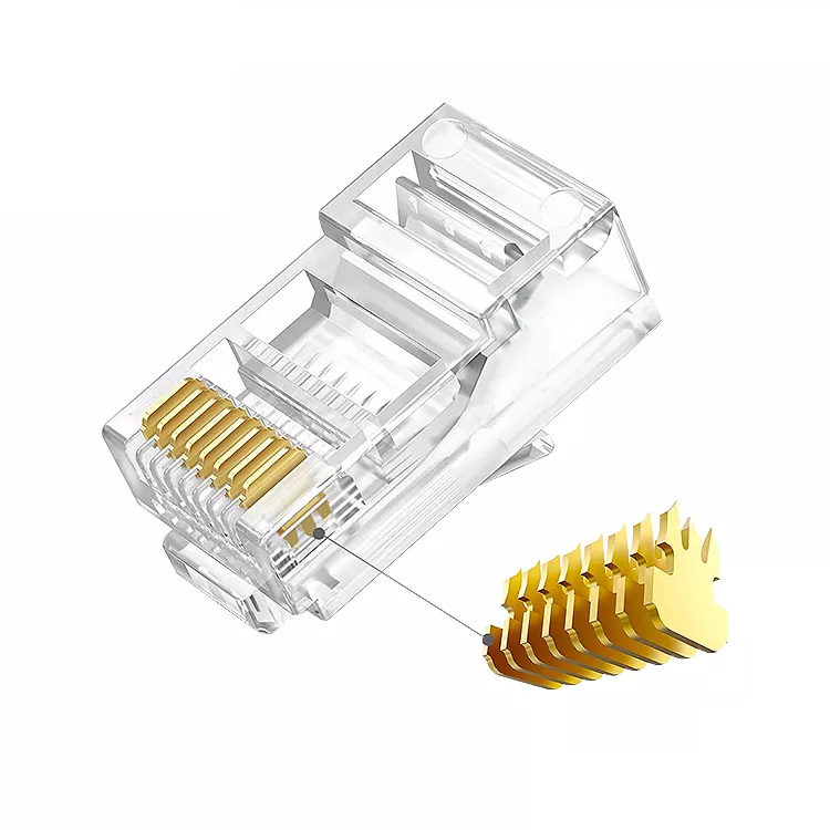 Professional Factory Network Crystal Head RJ45 UTP 8P8C Pass Through EZ connector EZ CAT6 Connectors for Network