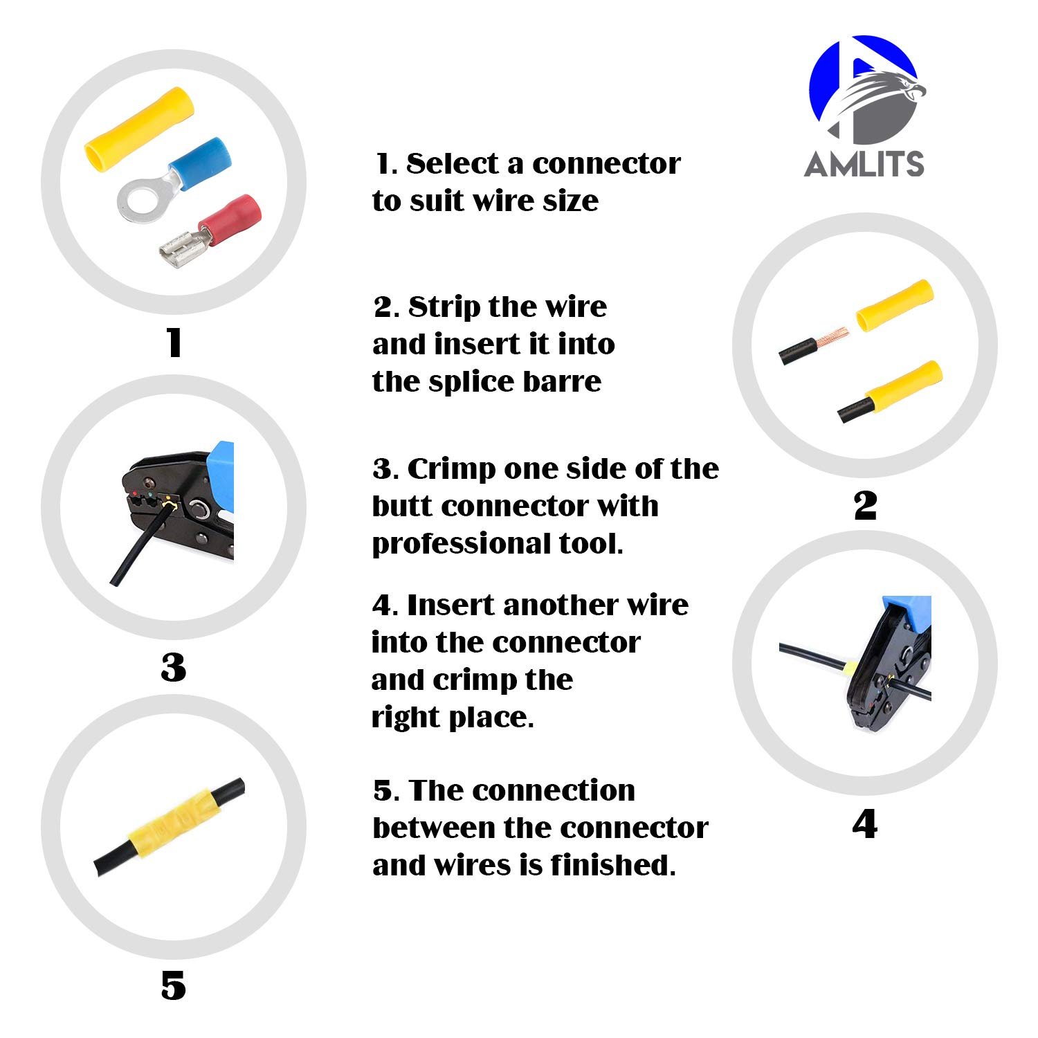 Hampoolgroup Manufacturer Electrical Wire Termination Crimp Copper Round Ring Insulated Terminal Connectors